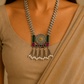 Solara Silver Look Alike Oxidized Long Necklace