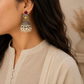 Shine Traditional Ethnic Earrings with Pearl Drops