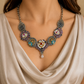 Fern Kundan Enamel Choker Set for Women