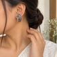 "Lyra"Silver Look Alike Oxidized Earrings