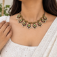 "Xyra"Silver Look Alike Dual Tone Choker