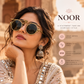 Noor Antique Gold Ethnic Round Statement Sunglasses
