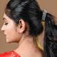 "Ghunghari"Silver Look Alike Oxidised Hair Pin