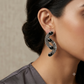 "Kanika" Silver Look Alike Stone Earrings