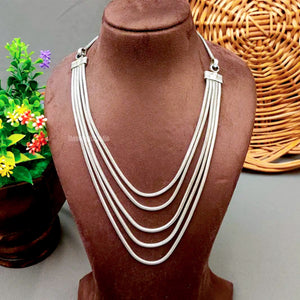 "Oxori" Silver Look Alike Oxidised Necklace