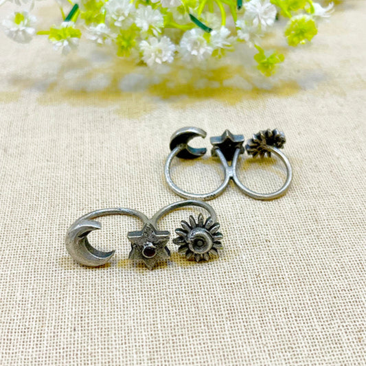 "Antriksh" Silver Look alike Ring