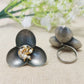 black metal rings for ladies