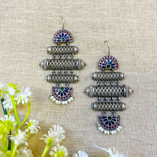"Valora" Silver Look Alike Printed Dangler