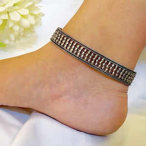 "Anvya" Silver Look Alike Oxidized Payal