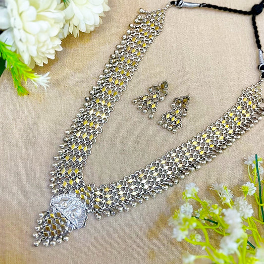 "Chain" Silver Look Alike Dual tone Necklace