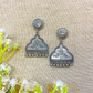 "Wynna"  Silver Look Alike Oxidized Earring