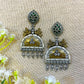 Dual Tone Oxidised Bird Earrings