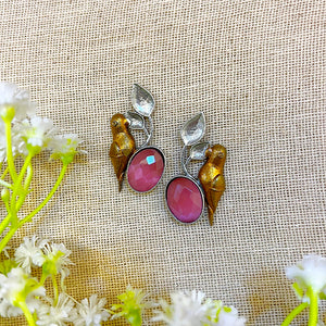 "Paraz" Silver Look Alike Stud