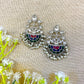 "Petaleaf" Silver look alike Oxidised Earrings