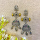 “Geet” Silver Look Alike Oxidised Earring