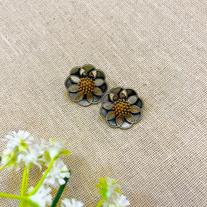 "Pushp" Silver Look Alike Oxidized Earrings