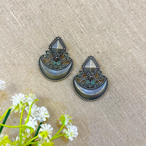 “Abhira” Silver Look Alike Oxidised Earring