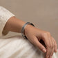"Curved" Silver Look Alike Oxidised Kada