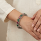 "Teal"Silver Look Alike Stone Kada