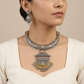 "Meadow"Silver Look Alike Dual Tone Necklace