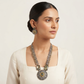 "Coral"Silver Look Alike Dual Tone Necklace
