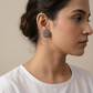 "Doots"Silver Look Alike Oxidized Earrings
