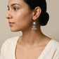 "Solene"Silver Look Alike Oxidized Dangler