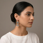 "Elva"Silver Look Alike Oxidized Dangler