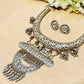 "Zohar"Silver Look Alike Oxidized Necklace