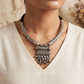 "Diya"Silver Look Alike Oxidized Necklace