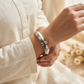 "Feya"Silver Look Alike Oxidized Kada