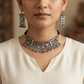 "Ring"Silver Look Alike Choker