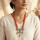 "Lorena"Silver Look Alike Oxidized Necklace