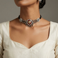 "Ulora" Silver Look Alike Oxidized Choker