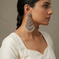 "Veer"Silver Look Alike Oxidized Earrings