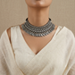 "Ojal" Silver Look Alike Oxidized Choker