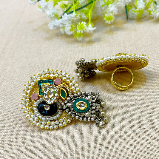 "Elegant" Silver Plated Dual Tone Ring