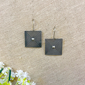 "Shashti" Silver Look Alike Oxidized Dangler