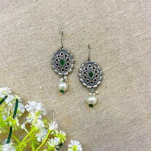 "Bimix" Dual Tone Oxidized Dangler