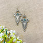 silver danglers earrings