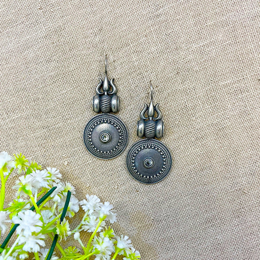 "Triad"  Silver Look Alike Oxidized Dangler