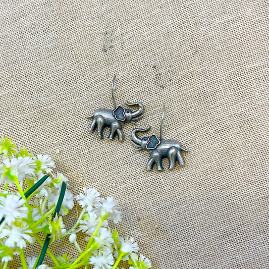 "Ganjan" Silver Look Alike Oxidized Dangler