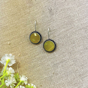 “Noor” Silver Look Alike Oxidised Dangler