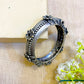 "Vritta" Silver Look Alike Oxidized Kada