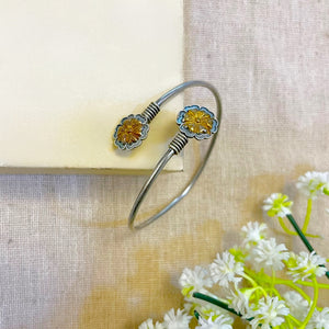 "Starika" Silver Look Alike Dual Tone Bracelet