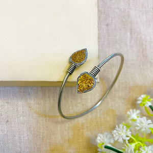 "Varunika" Silver Look Alike Dual Tone Bracelet