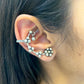 “Binori” Silver Look Alike Oxidised Earcuff