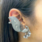 Peacock cuff with earring