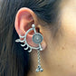 "Coin" Silver Look Alike Oxidised  Earcuff