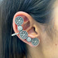 "Starbound" Silver Look Alike Earcuffs"